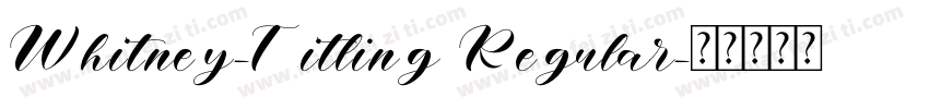 Whitney-Titling Regular字体转换